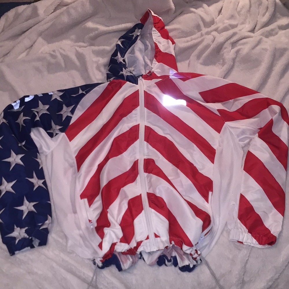 American Flag Windbreaker